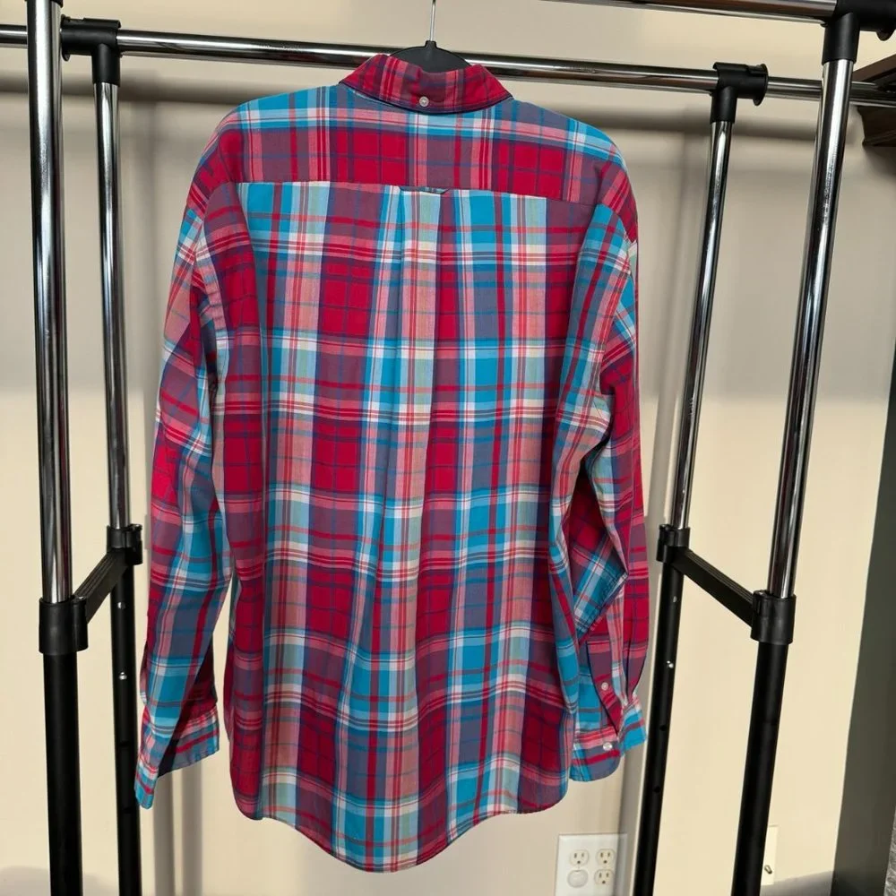 Alan Flusser Plaid Dress Shirt‎ Vintage - Old Label!